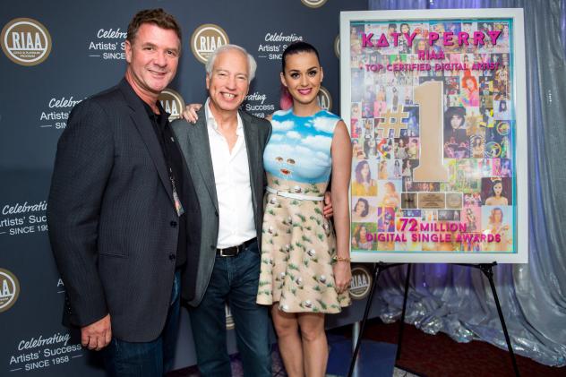Greg Thompson, Capitol Music Group EVP; Recording Industry Association of America Chairman and CEO Cary Sherman; Katy Perry.